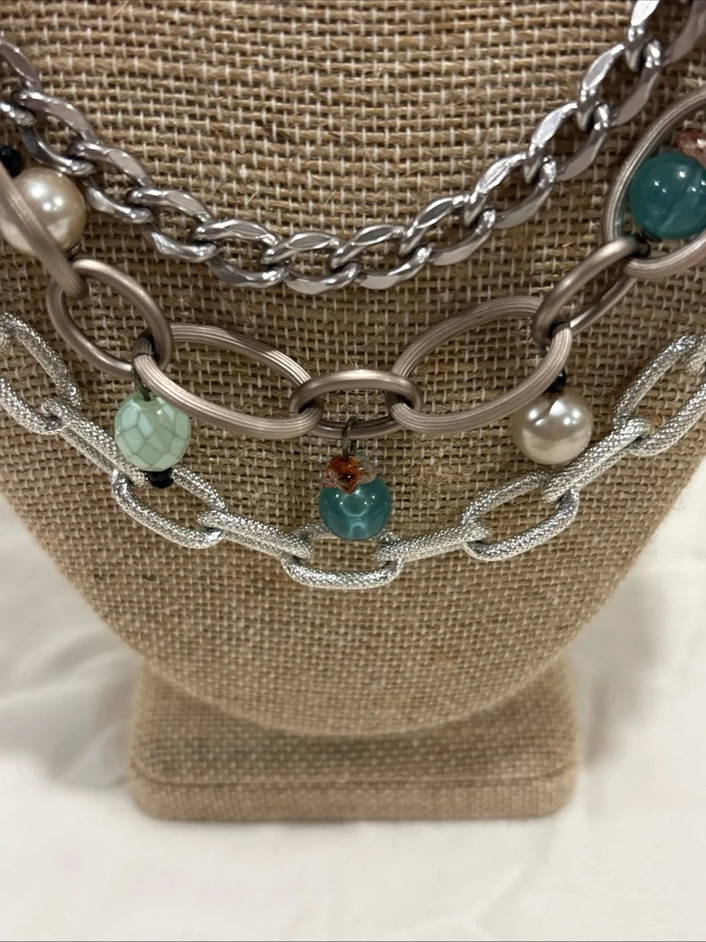 Sabika Desert Star 3 Row Chain Necklace And Bracelet S/S 2015 Stunning & Chic